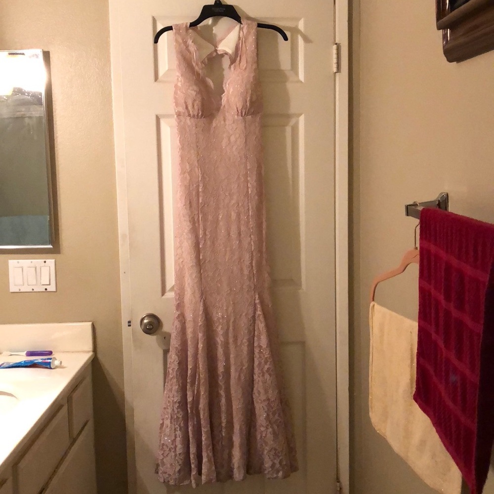 Blush pink prom dress!